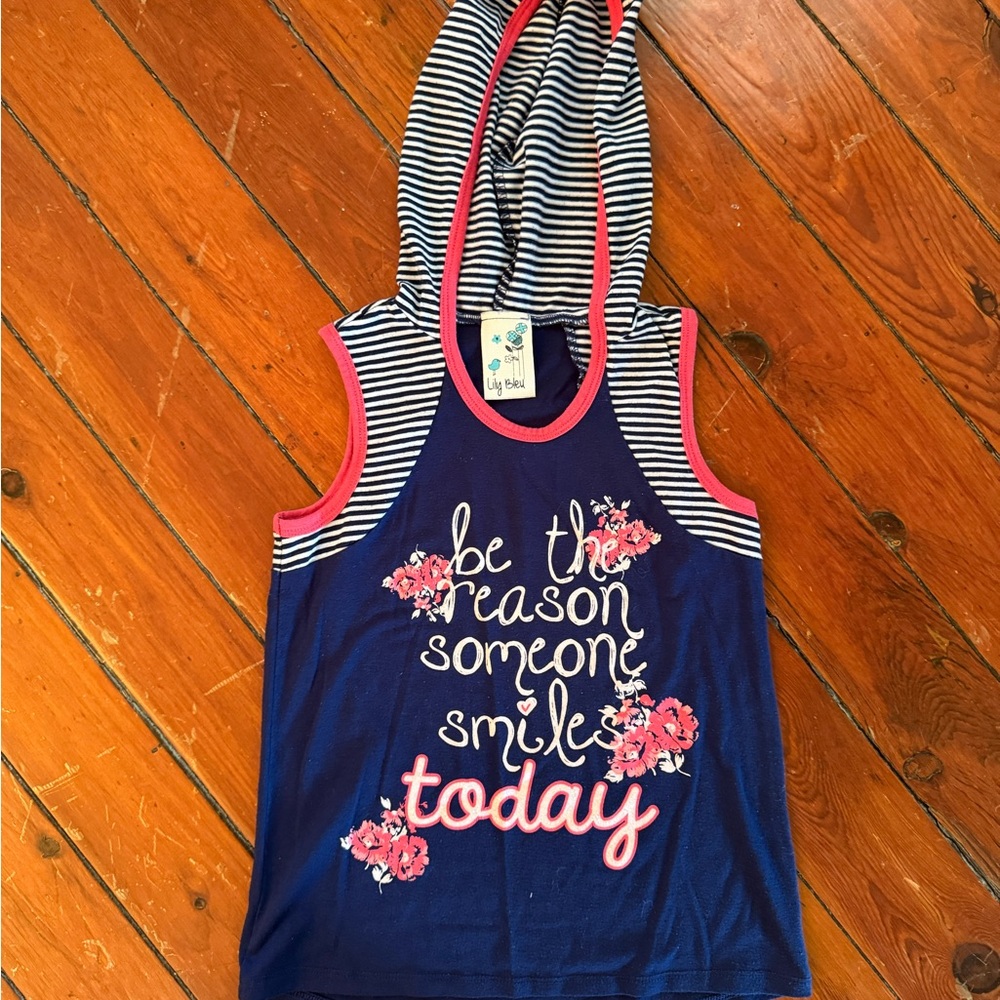 Lily Bleu Blue and Pink Floral Tank Top